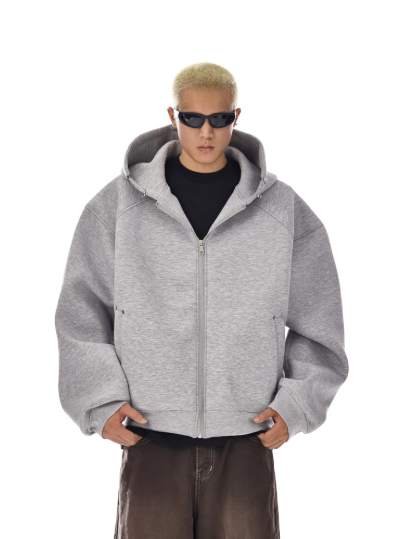 "GRAY REBELION" ZIP UP HOODIE