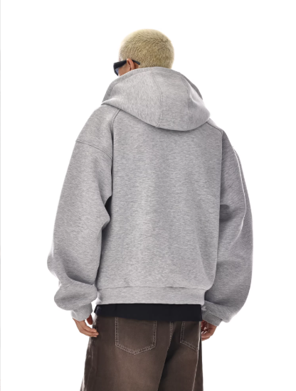 "GRAY REBELION" ZIP UP HOODIE